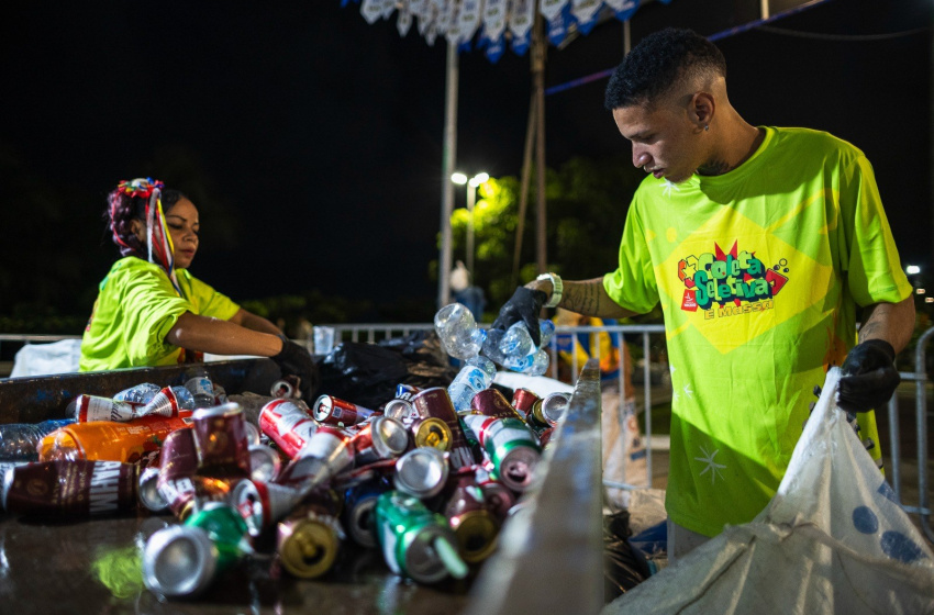 Central recolhe mais de cinco toneladas de recicláveis em três dias do São João Massayó