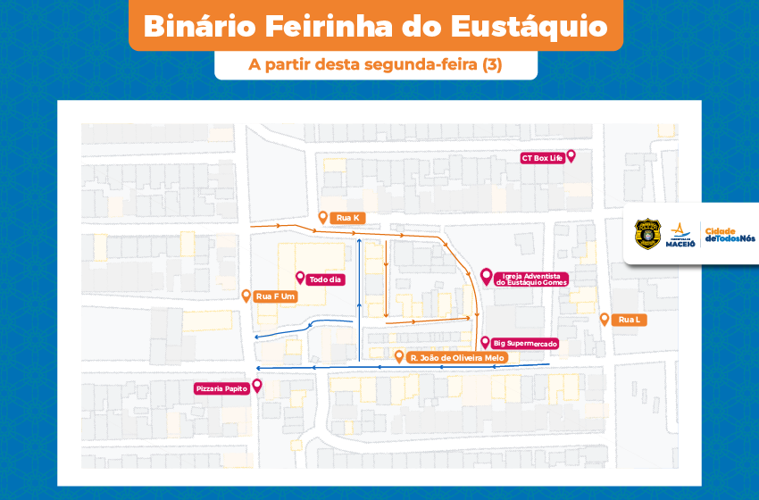 Feirinha do Eustáquio Gomes terá trânsito modificado na segunda (3); confira