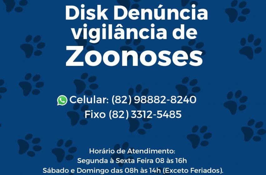 Vigilância de Zoonoses lança Disk Denúncia com atendimento pelo WhatsApp