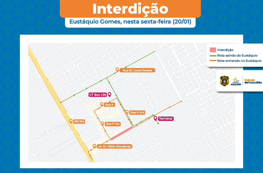 Obra em rede de drenagem modifica trânsito do Eustáquio Gomes nesta sexta (20)