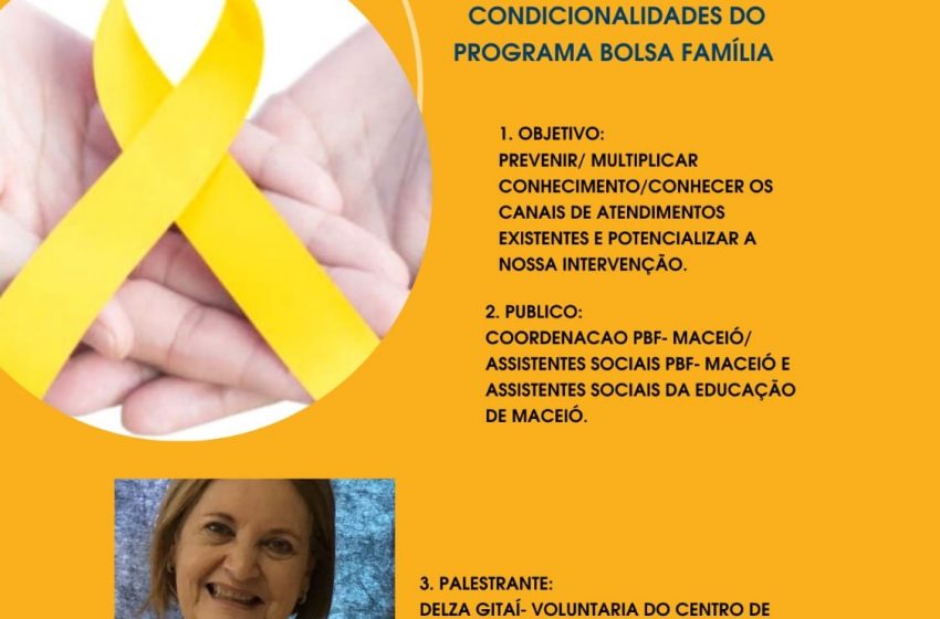 Bolsa Família de Maceió promove live em alusão ao Setembro Amarelo