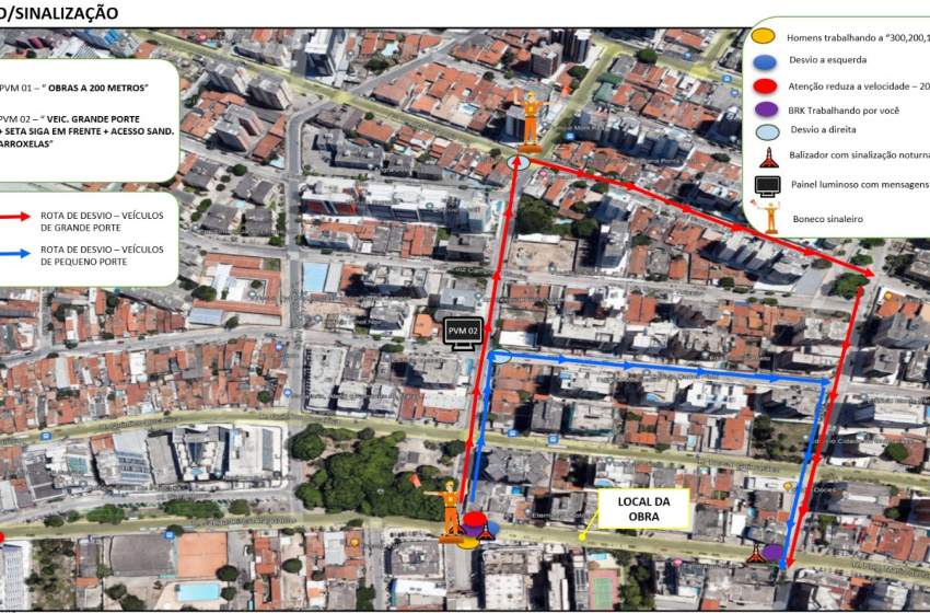 Obra em rede de abastecimento muda trânsito na Ponta Verde a partir desta quarta-feira (17)